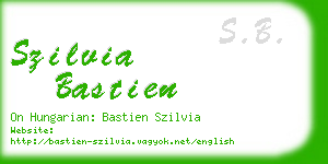 szilvia bastien business card